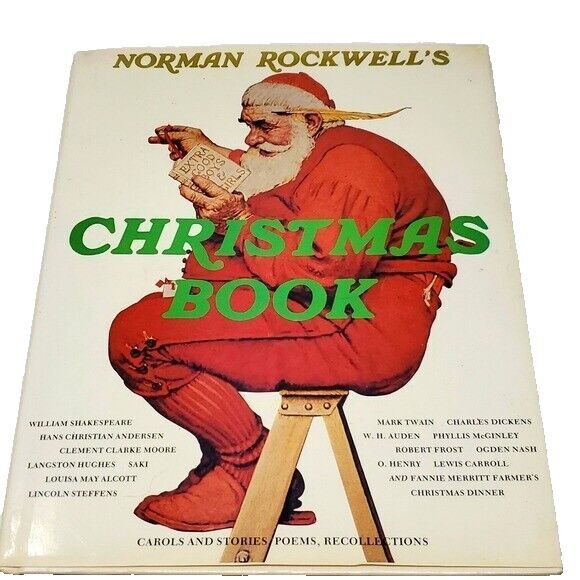 Vintage NORMAN ROCKWELL CHRISTMAS Book Charming Illustrations Music Poem Stories - Picture 1 of 16